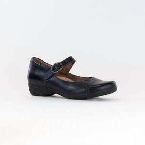NEW DANSKO women's fawna shoes in navy burnished calf